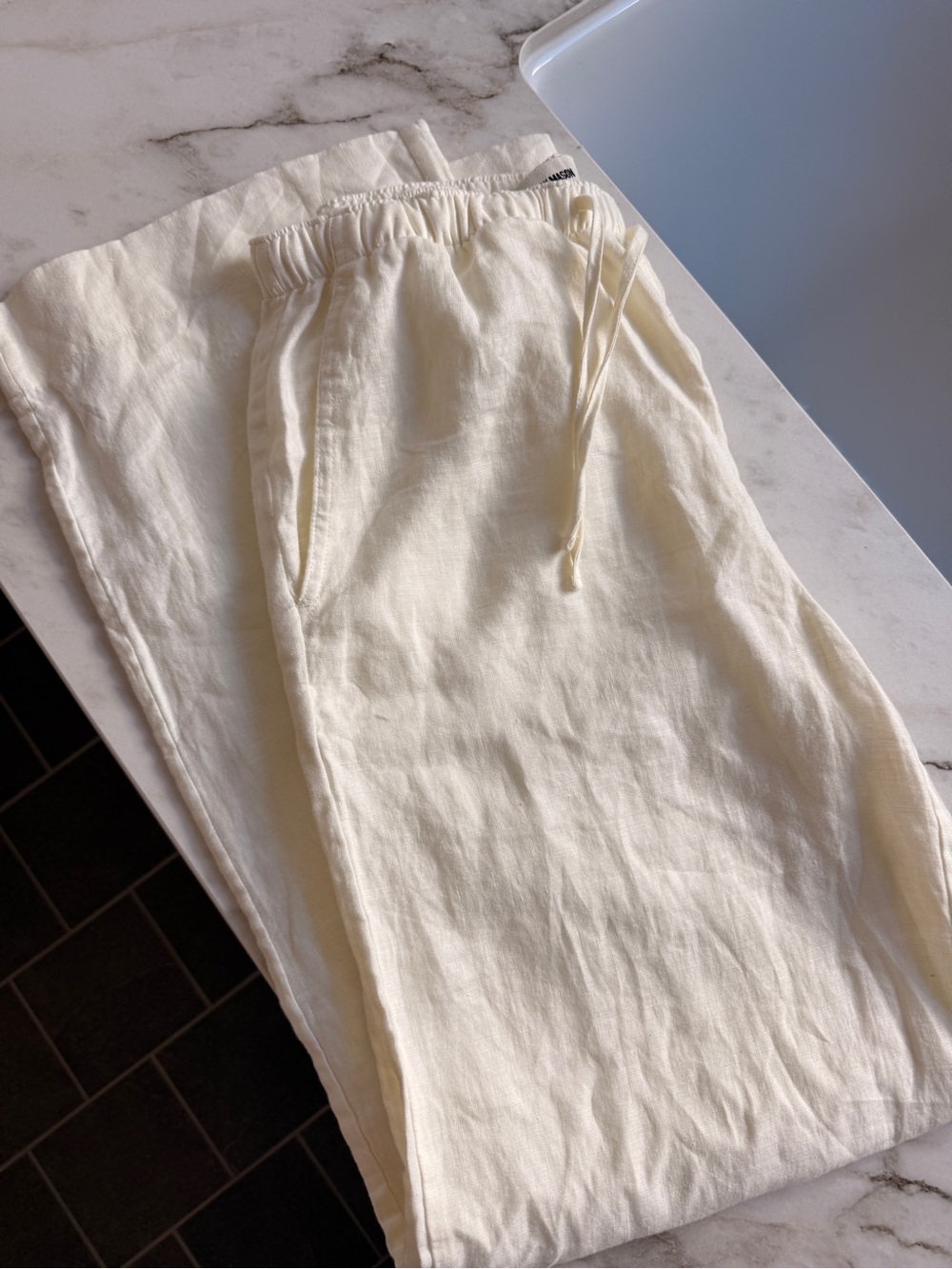 Buck Mason Crosshatch linen easy pant - Sea shell - XS - worn once - Picture 7 of 10